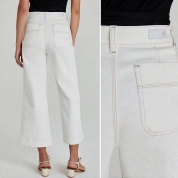 AG Adriano Goldschmied Rosie Workwear Wide Leg Jeans White 
Size 32 - Picture 2 of 12
